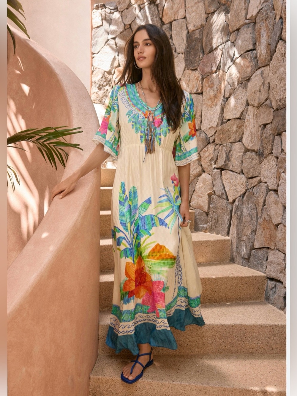 Jonny Was TAMI MAXI DRESS (SLIP) ‑ MELISSA